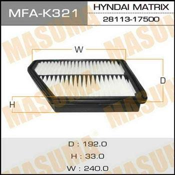 Masuma MFA-K321 Air filter MFAK321
