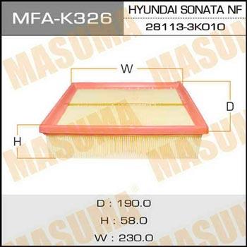 Masuma MFA-K326 Air filter MFAK326