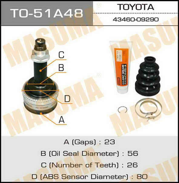 Masuma TO-51A48 CV joint TO51A48