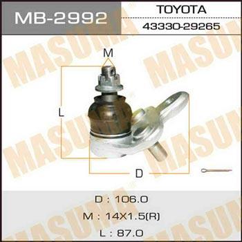 Masuma MB-2992 Ball joint MB2992