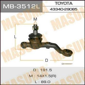 Masuma MB-3512L Ball joint MB3512L