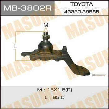 Masuma MB-3802R Ball joint MB3802R