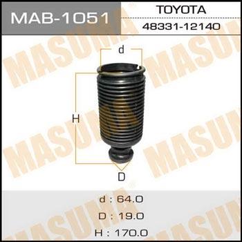 Masuma MAB-1051 Bellow and bump for 1 shock absorber MAB1051