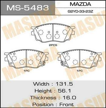 Masuma MS-5483 Brake shoe set MS5483