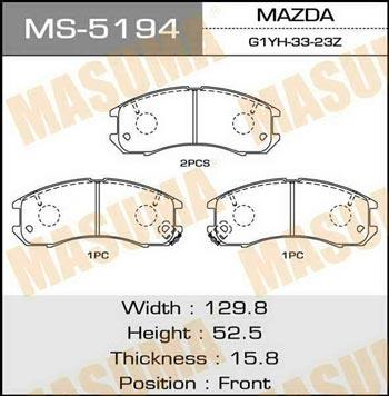 Masuma MS-5194 Brake shoe set MS5194