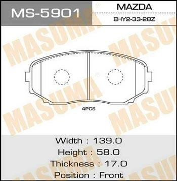 Masuma MS-5901 Brake shoe set MS5901