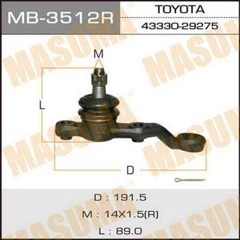 Masuma MB-3512R Ball joint MB3512R