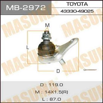Masuma MB-2972 Ball joint MB2972