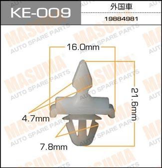 Masuma KE-009 Clip, trim/protective strip KE009