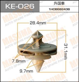 Masuma KE-026 Clip, trim/protective strip KE026