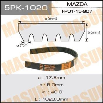 Masuma 5PK-1020 V-ribbed belt 5PK1020 5PK1020