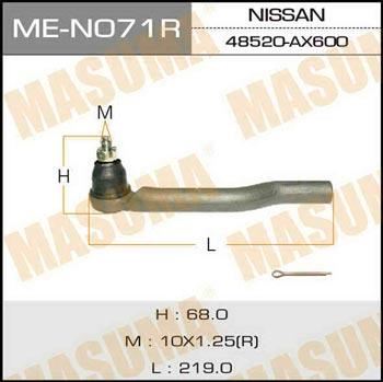 Masuma ME-N071R Tie rod end right MEN071R