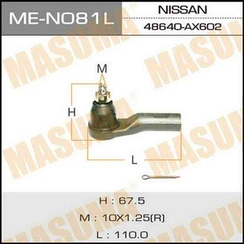 Masuma ME-N081L Tie rod end left MEN081L