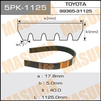 Masuma 5PK-1125 V-ribbed belt 5PK1125 5PK1125
