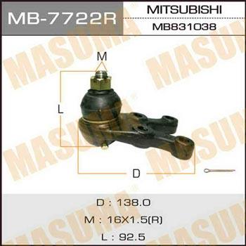 Masuma MB-7722R Ball joint MB7722R