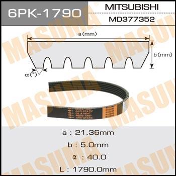 Masuma 6PK-1790 V-ribbed belt 6PK1790 6PK1790