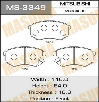 Masuma MS-3349 Brake shoe set MS3349
