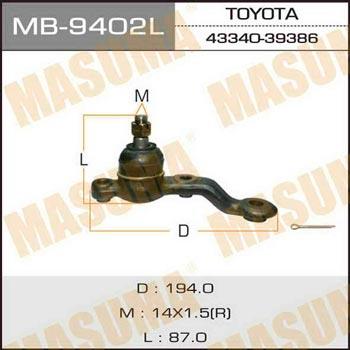 Masuma MB-9402L Ball joint MB9402L