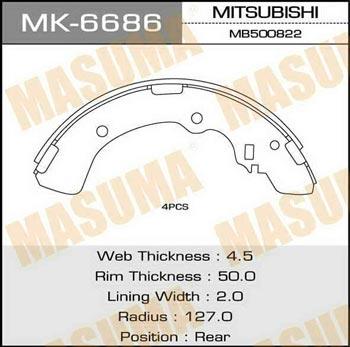 Masuma MK-6686 Brake shoe set MK6686