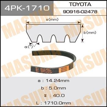 Masuma 4PK-1710 V-ribbed belt 4PK1710 4PK1710
