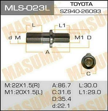 Masuma MLS-023L Wheel Stud MLS023L