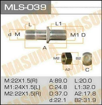Masuma MLS-039 Wheel Stud MLS039