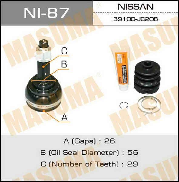 Masuma NI-87 CV joint NI87