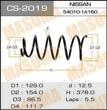 Masuma CS-2019 Suspension spring front CS2019