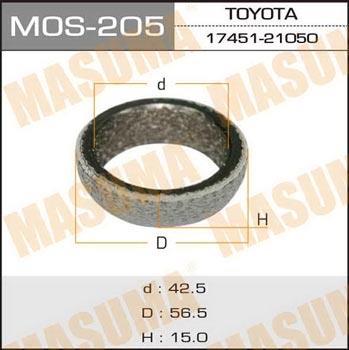 Masuma MOS-205 Exhaust pipe gasket MOS205