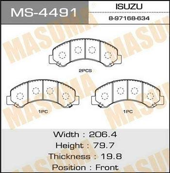 Masuma MS-4491 Brake shoe set MS4491
