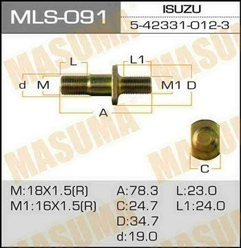 Masuma MLS-091 Wheel Stud MLS091