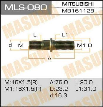 Masuma MLS-080 Wheel Stud MLS080