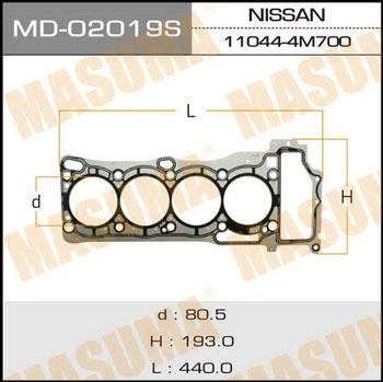 Masuma MD-02019S Gasket, cylinder head MD02019S