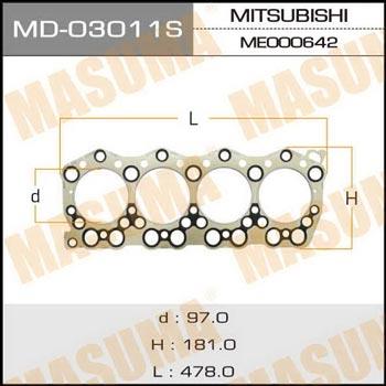 Masuma MD-03011S Gasket, cylinder head MD03011S