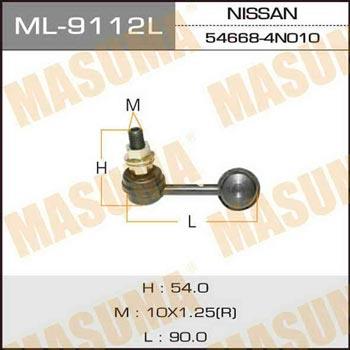Masuma ML-9112L Rod/Strut, stabiliser ML9112L