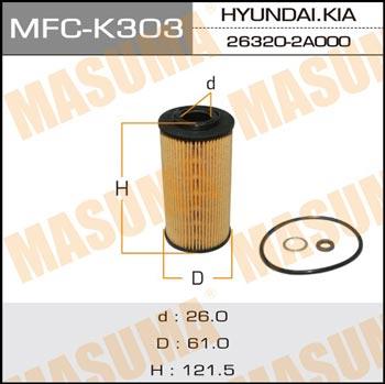 Masuma MFC-K303 Oil Filter MFCK303