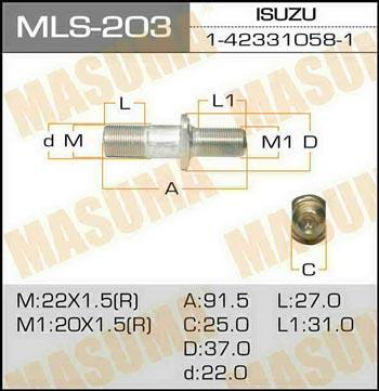 Masuma MLS-203 Wheel Stud MLS203