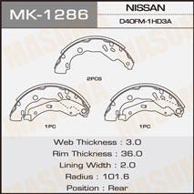 Masuma MK-1286 Brake shoe set MK1286