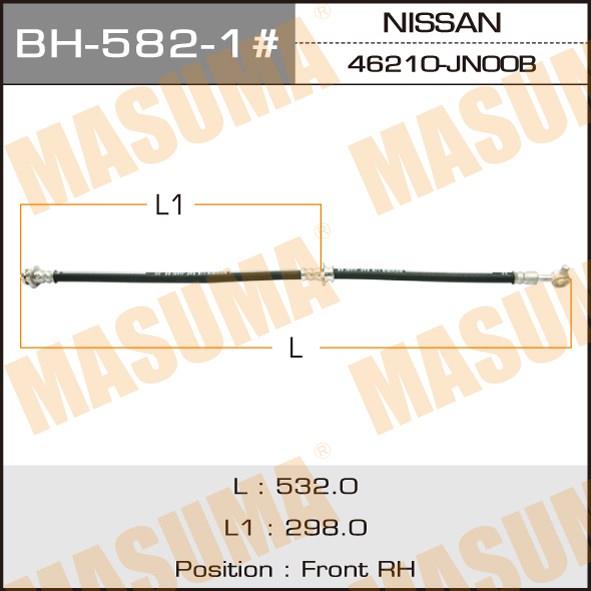 Masuma BH-582-1 Brake Hose BH5821