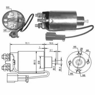 Meat&Doria 46038 Solenoid switch, starter 46038