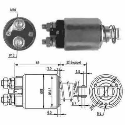 Meat&Doria 46119 Solenoid switch, starter 46119