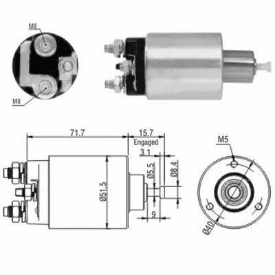 Meat&Doria 46182 Solenoid switch, starter 46182