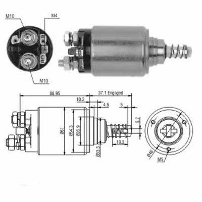 Meat&Doria 46116 Solenoid switch, starter 46116