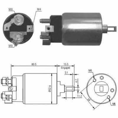 Meat&Doria 46098 Solenoid switch, starter 46098