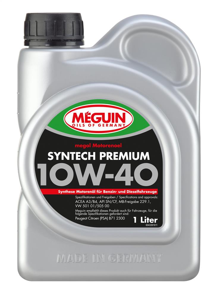 Meguin 4339 Engine oil Meguin Syntech Premium 10W-40, 1L 4339