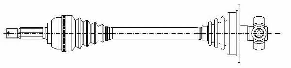 CV axle Renault Scenic: 170596 Metelli Drive shaft