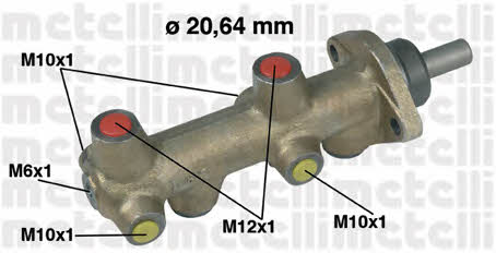 Metelli 05-0043 Brake Master Cylinder 050043