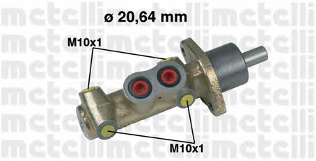 Metelli 05-0461 Brake Master Cylinder 050461