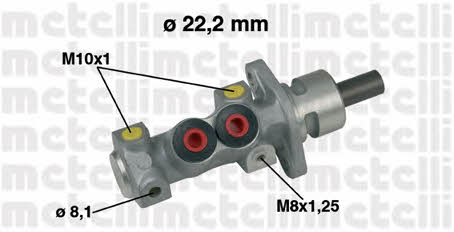 Metelli 05-0489 Brake Master Cylinder 050489
