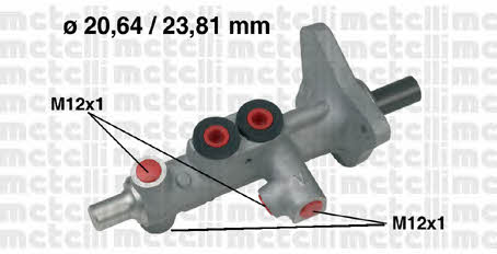 Metelli 05-0627 Brake Master Cylinder 050627